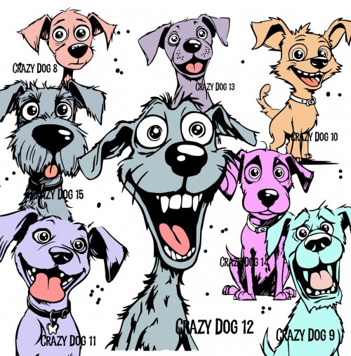 Crazy Dogs II - Plotterdatei Bundle 