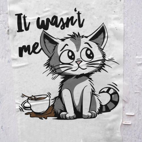 Katze It wasn't me - Plotterdatei