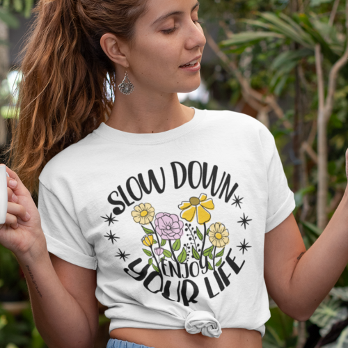 Garten, Slow down enjoy your life - Plotterdatei