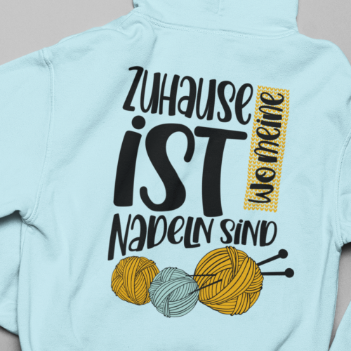 Stricken, Zuhause ist, wo meine Nadeln sind - Plotterdatei Stricken