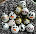 Weihnachtskugeln, Schneemann, Flocke und Co. -Plotterdatei